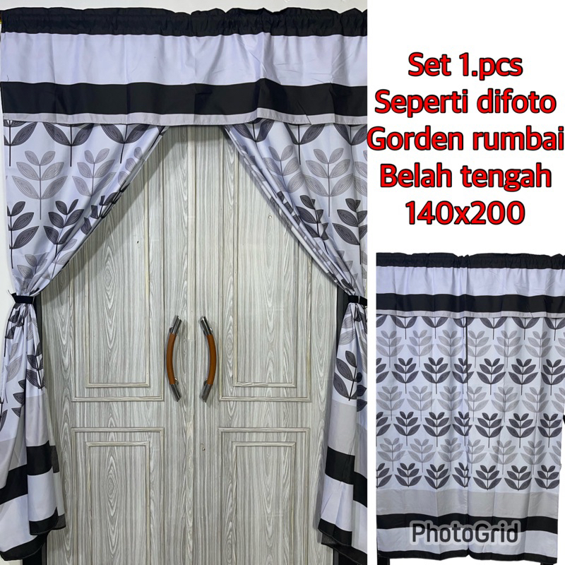 Gorden pintu serut belah tengah 140x200