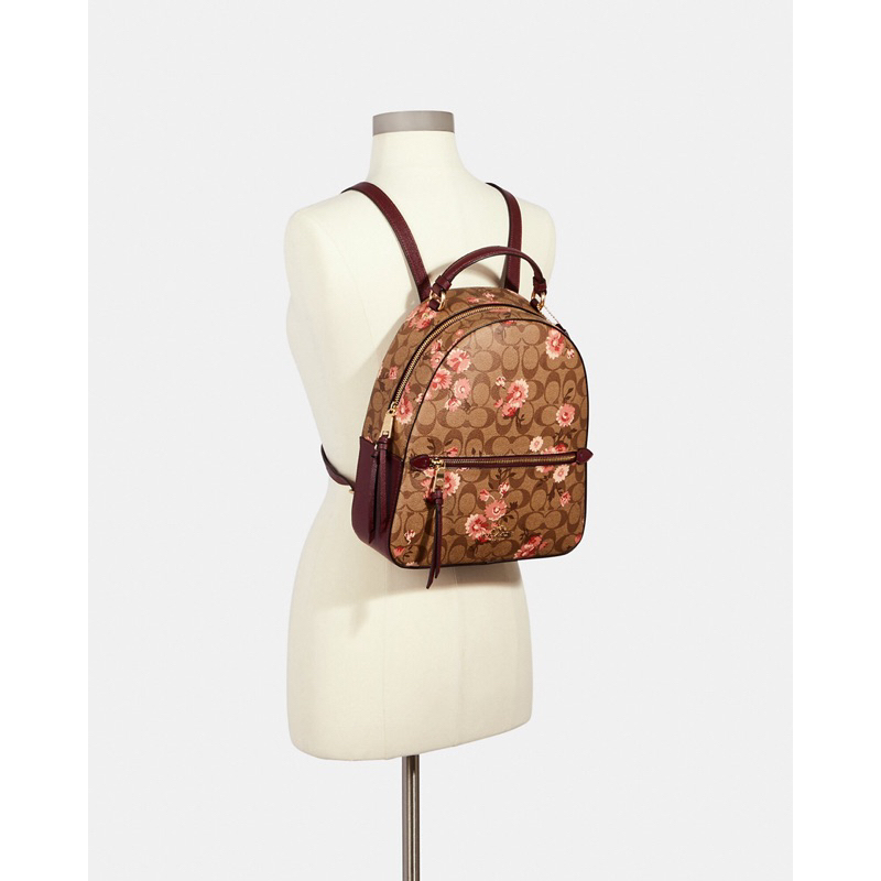 Coach Jordyn Backpack In Signature Canvas With Prairie Daisy Cluster Print (C3054)