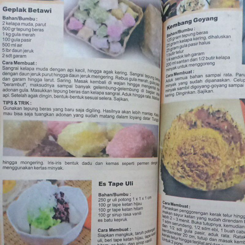 Buku Aneka Resep Masakan Jawa Di Sertai Masakan Khas Betawi, Banten, Madura, Bali