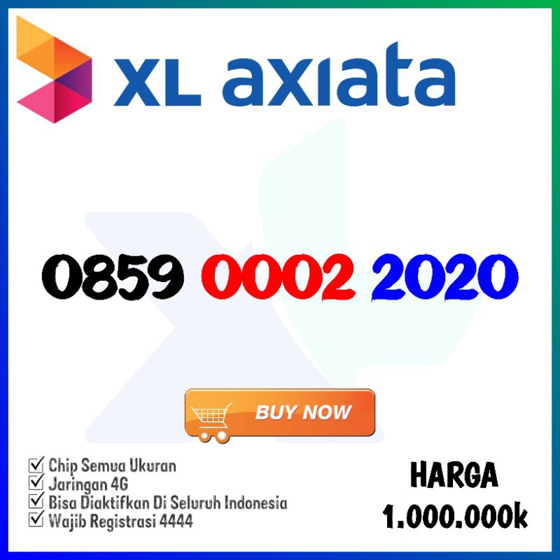 Nomor Cantik XL Nomer Kartu Perdana XLaxiata No Tahun 2020 2001 1999 0002