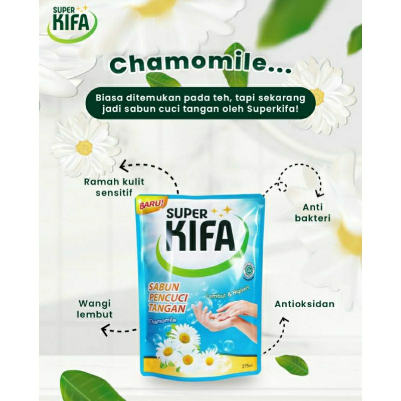 SUPER KIFA Hand Soap Chamomile 375Ml - Sabun Cuci Tangan