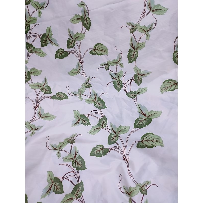 kain sprei meteran katun jepang motif daun