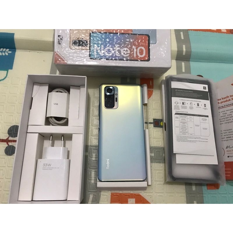 Redmi note 10 pro 6/128 second fullset like new istimewa
