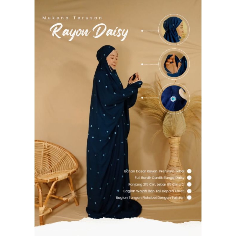 Mukena Terusan Rayon Seribu Bunga Mukena Terusan Rayon Adem Mukena Terusan Rayon Motif Daisy