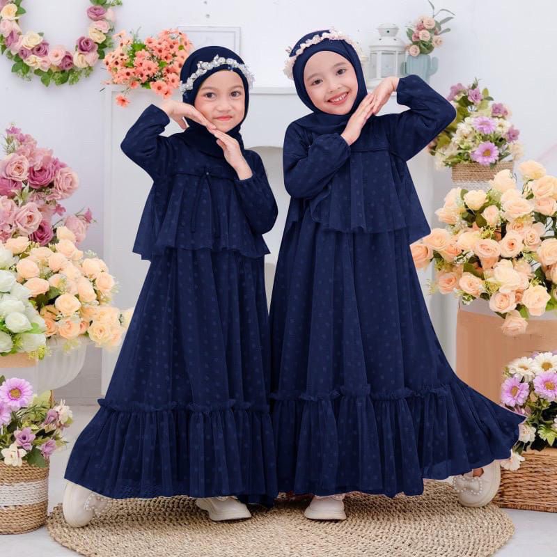 GAMIS BRUKAT ANAK KEKINIAN GAMIS ANAK LEBARAN KONDANGAN EMI