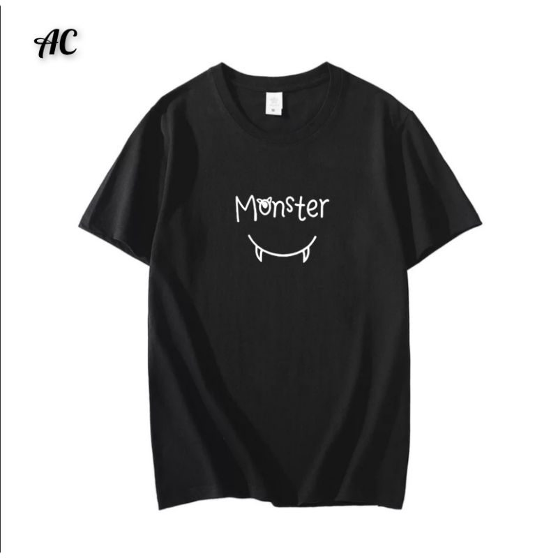 Kaos Pria Smile M Atasan Lengan Pendek Logo Bisa Unisex Oblong Distro Dalaman Kaos Motif Tulisan Logo Cutting DTF Fashion Man Kos COD