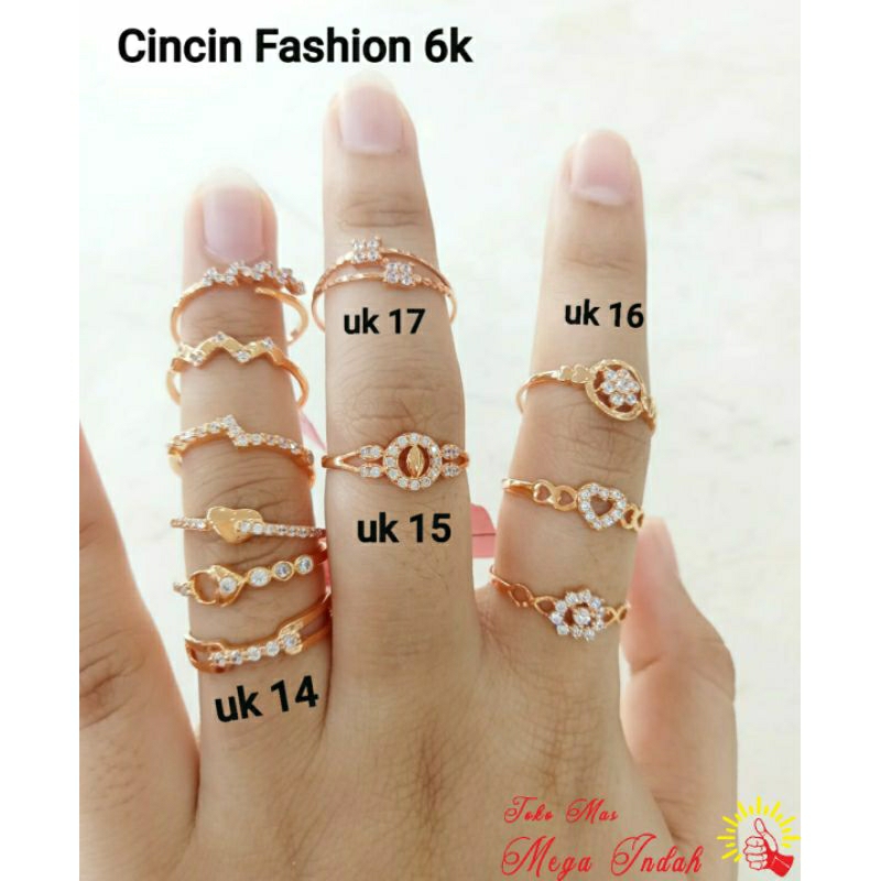 Cincin emas asli kadar 300/6k cuma 1gram