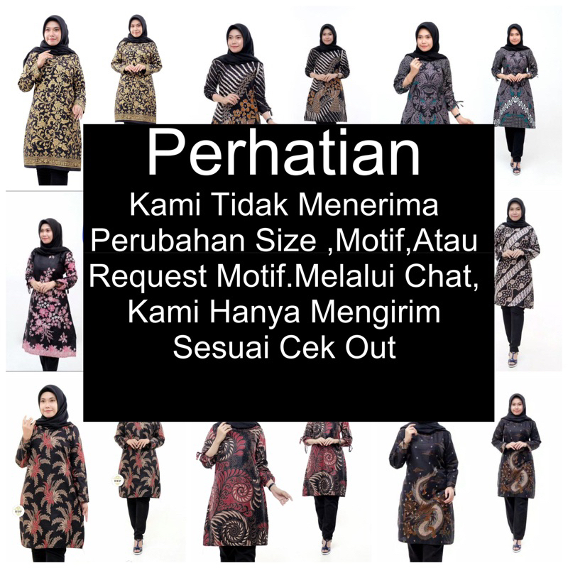 paket usaha Tunik Batik 100 ribu Dapat 3 pcs M L XL XXL XXXL LD 120