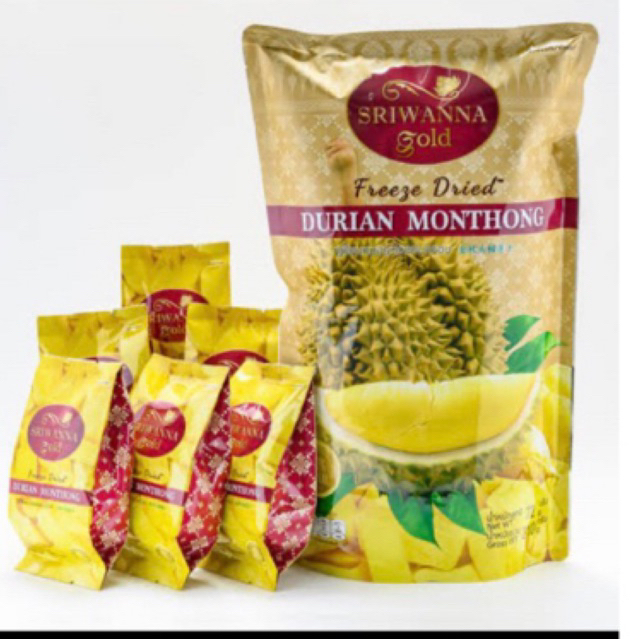 SRIWANNA Gold Thailand Freeze Dried Durian Monthong Durian Kering Enak