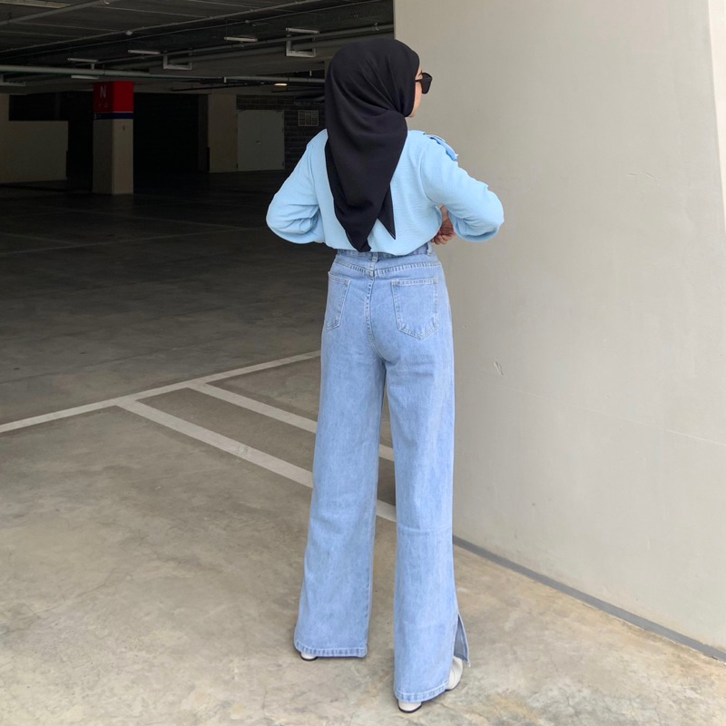 [LUXE.DLABEL] - Jeans 109 | Celana panjang Highwaist wanita Jeans import premium Jeans wanita polos ripped jeans High waist jeans wanita bkk Skinny Jeans High waist Baggy jeans Wideleg Jeans Kulot jeans Boyfriend jeans Wanita Kargo Jeans bangkok