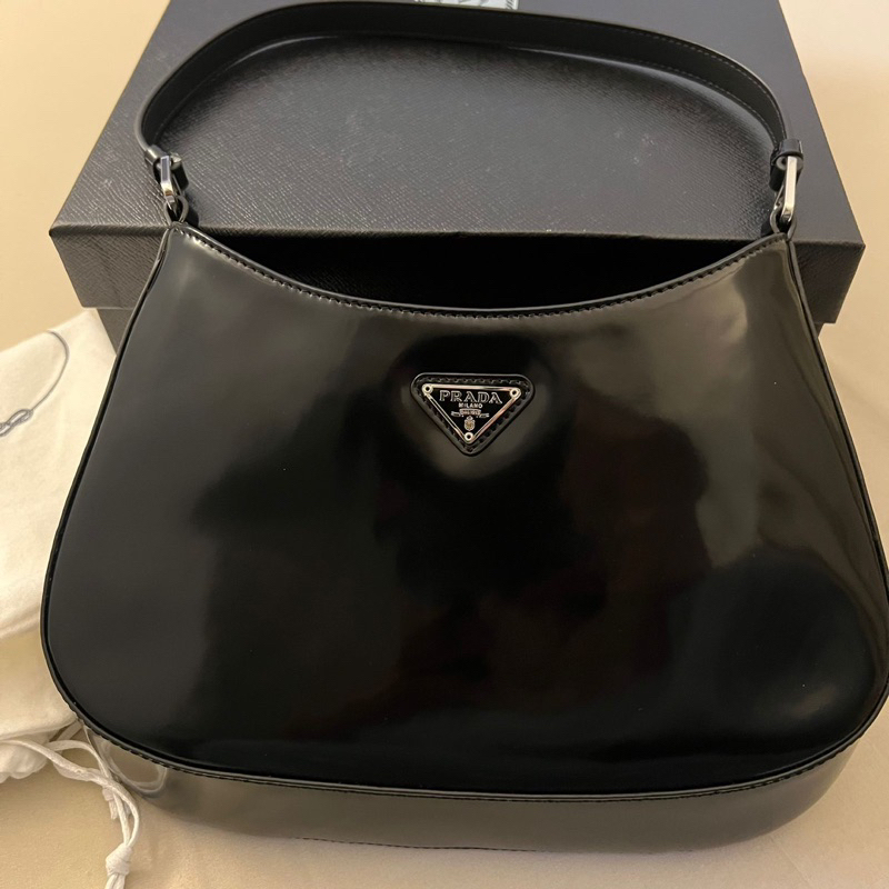 prada cleo shoulder bag black Shw