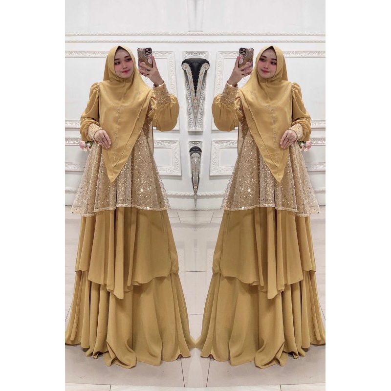GAMIS PREMIUM BROKAT SEQUIN BY ELZISHA