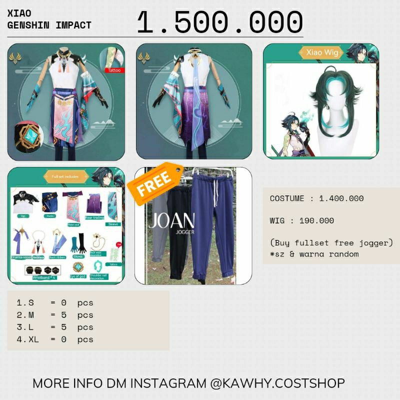 XIAO COSTUME COSPLAY-GENSHIN IMPACT