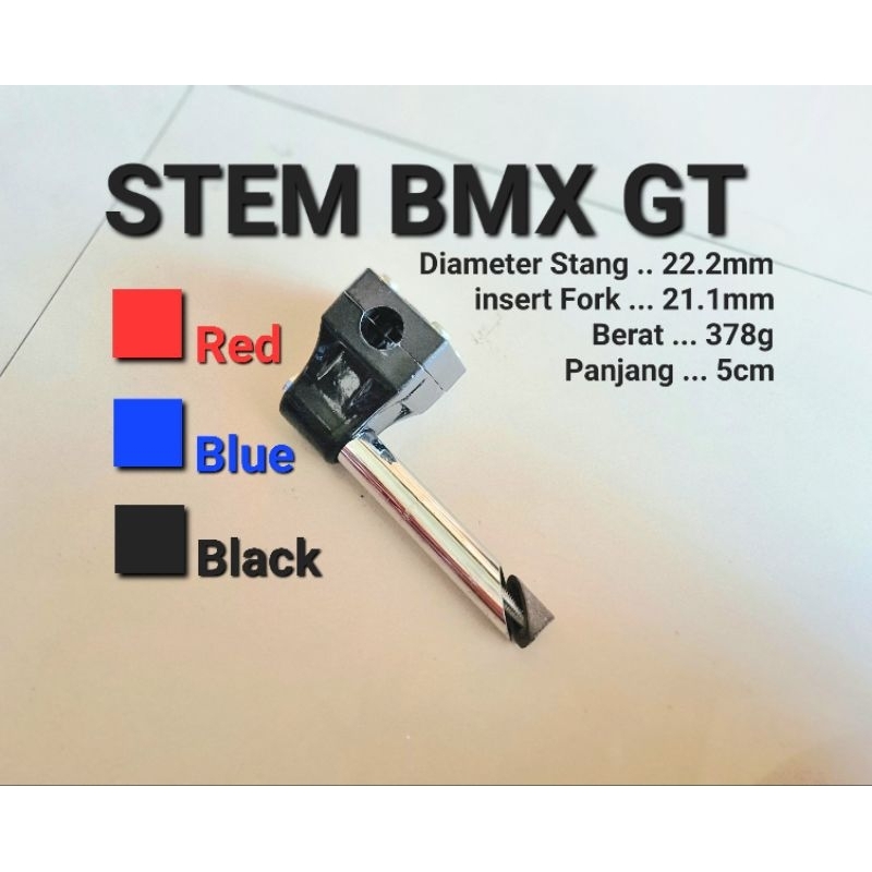 Tiang Stang Stem Sepeda BMX GT Model Hammer Untuk Fork Garpu Standar Stem BMX GT