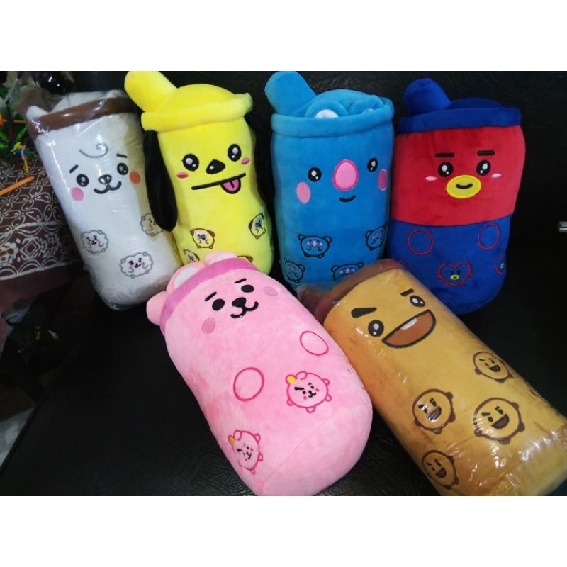 Boneka bantal bobba Boba BT21 non LED Bordir tinggi ±30cm BTS karakter Tata Shooky Koya Cimmy RJ