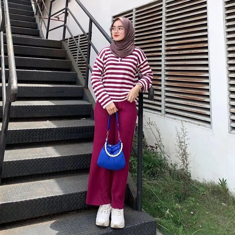 FREYA SWEATER RAJUT WANITA KERAH - SILVANA SWEATER RAJUT WANITA