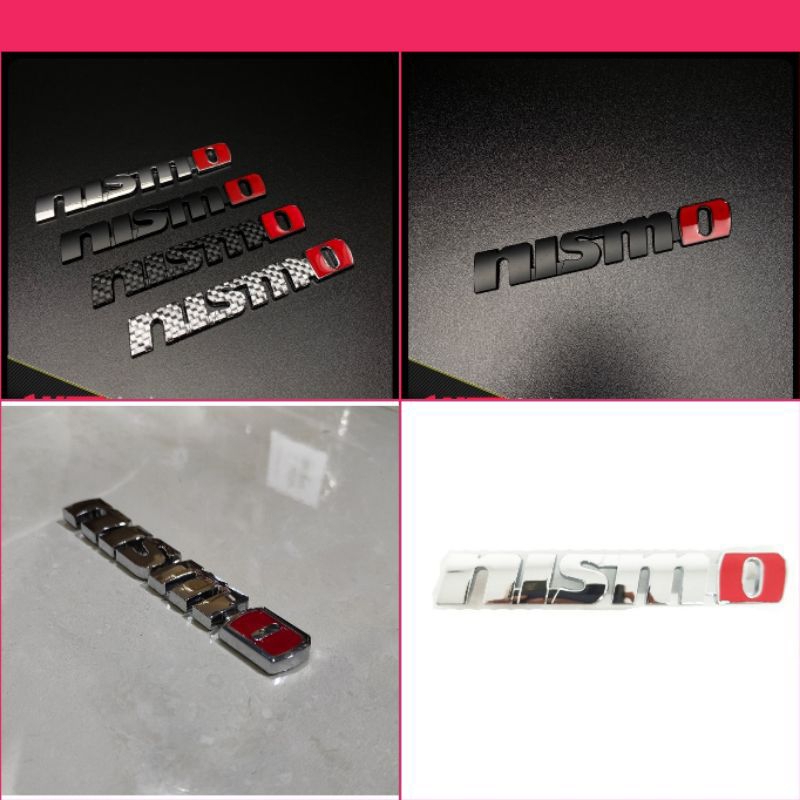 Stiker Mobil Emblem Nismo Logo Nissan 3D Bahan Metal