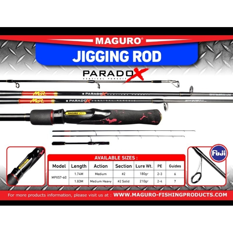 joran jigging maguro paradox mpx 57 60 dapat ujung 2 joran laut