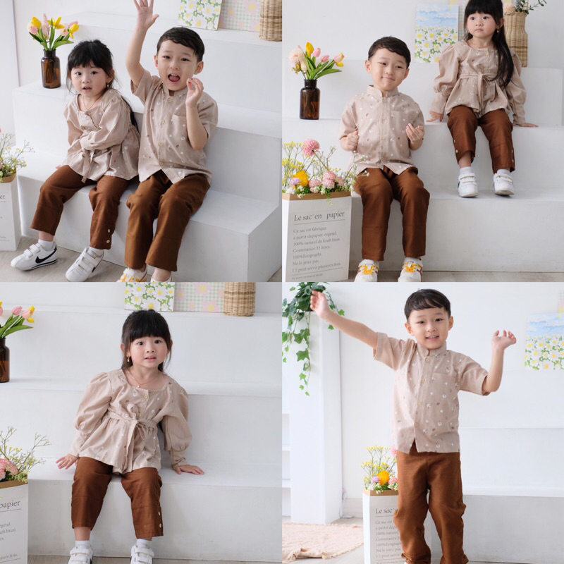 REIRA Family Set Baju Couple Anak | Sarimbit Keluarga | Raya