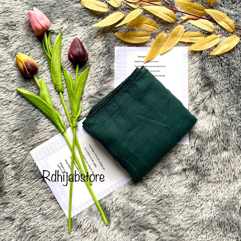 hijab segiempat paris / catton paris old | red rose | azara | varisha-Hijau botol