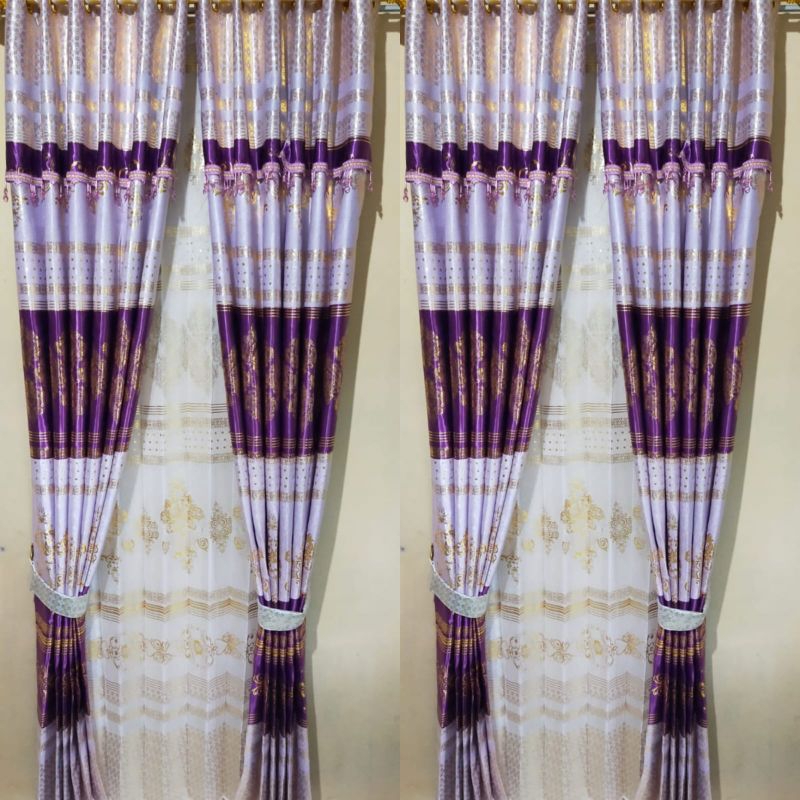 Gorden blackout import warna ungu model poni rumbai