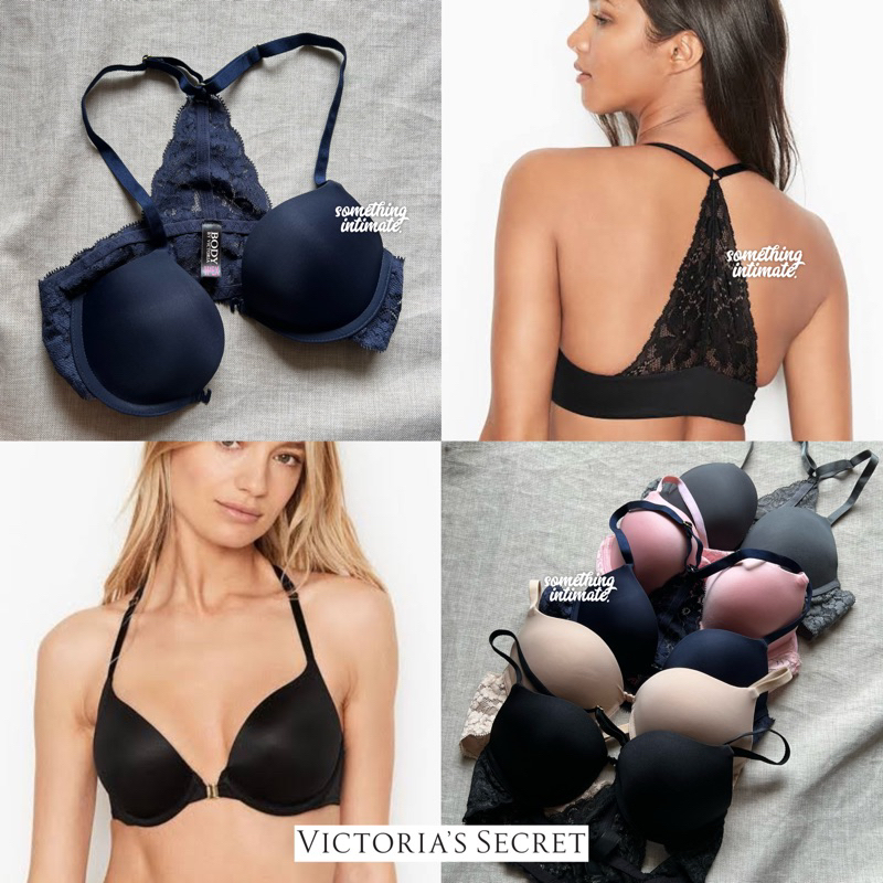 Victoria Secret Love Cloud Front Closure Lace Racerback Gel Push Up Bra / VS BH Remix Original Pushu