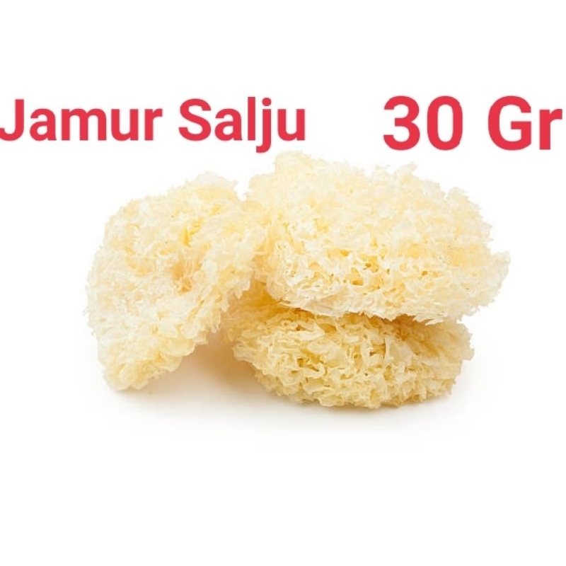 

Jamur Es Super/ Jamur Salju / Snow White Fungus / Jamur Putih Kering /Yin Er / Bai Mu Er/30gr