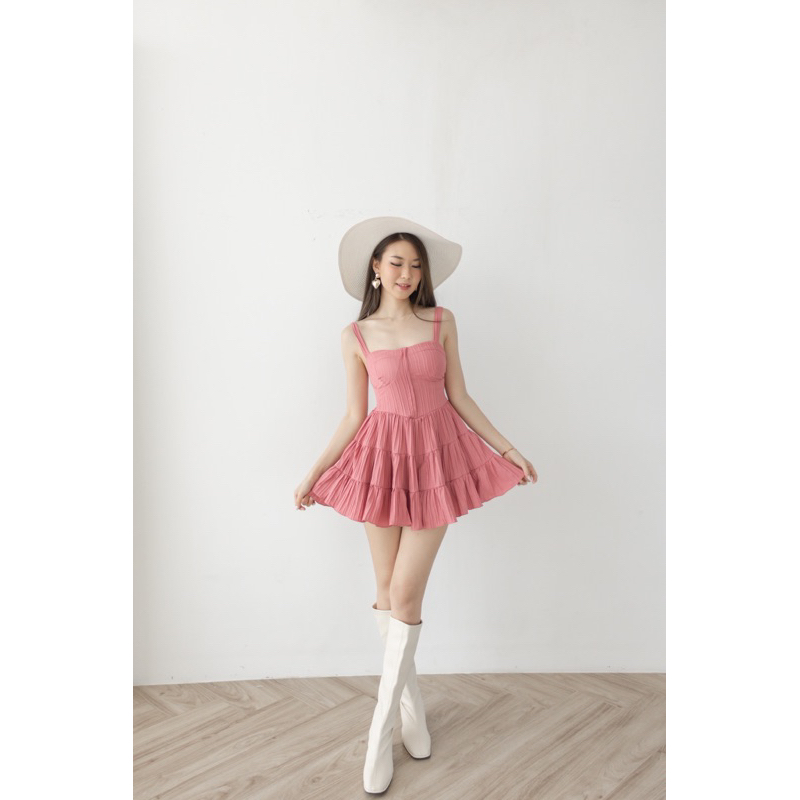 [ Keyclothingline ] Felia Dress / Dress Mini Wanita
