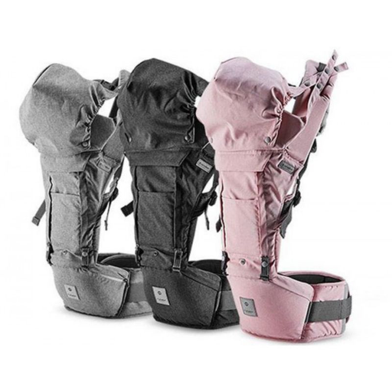 Haenim 9+ Hipseat Baby Carrier Gendongan bayi hipseat Black/Silver/Pink