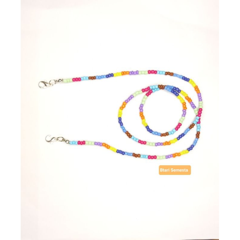 Strap Masker manik-manik | Konektor masker manik | Kalung masker manik-manik