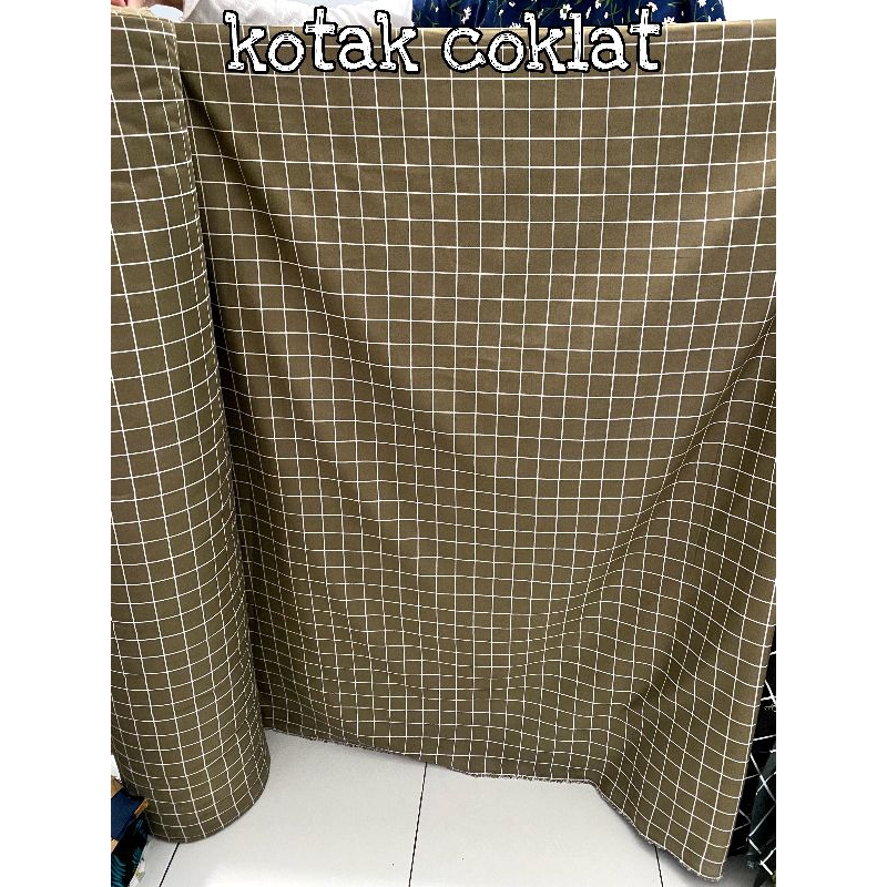 [KOTAK 1 METER] Kain Katun Disperse polimkro Meteran Motif Kotak kain sprei