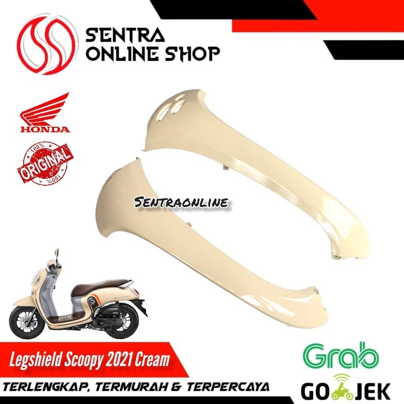 Sayap legsil legshield luar kanan kiri scoopy all new 2021 cream krem original