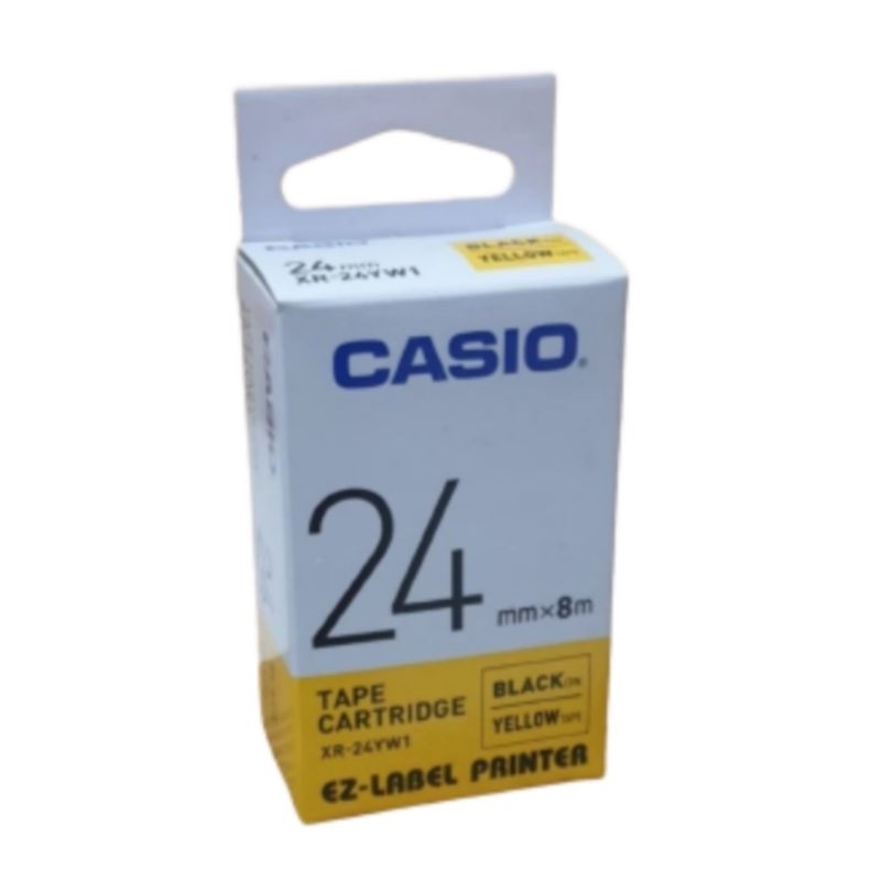 

EZ Label Tape Printer CASIO 24mm XR-24YW1 Black On Yellow Original