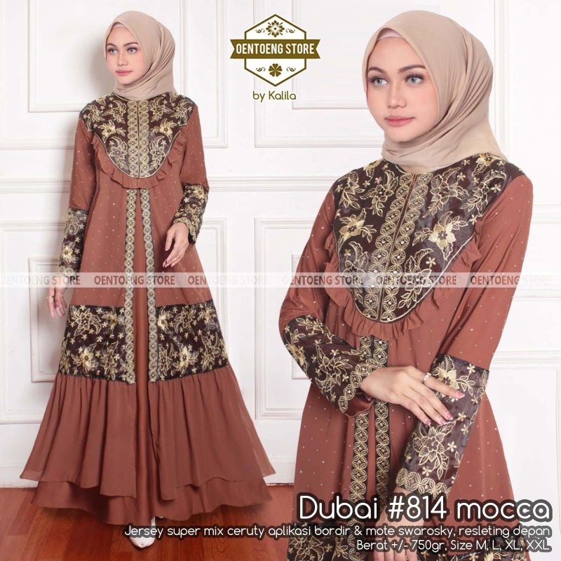 Gamis Turkey # Dubai 814 Dress Busana Muslimah Original By Mega Store Farzolla 2 Oentoeng Store