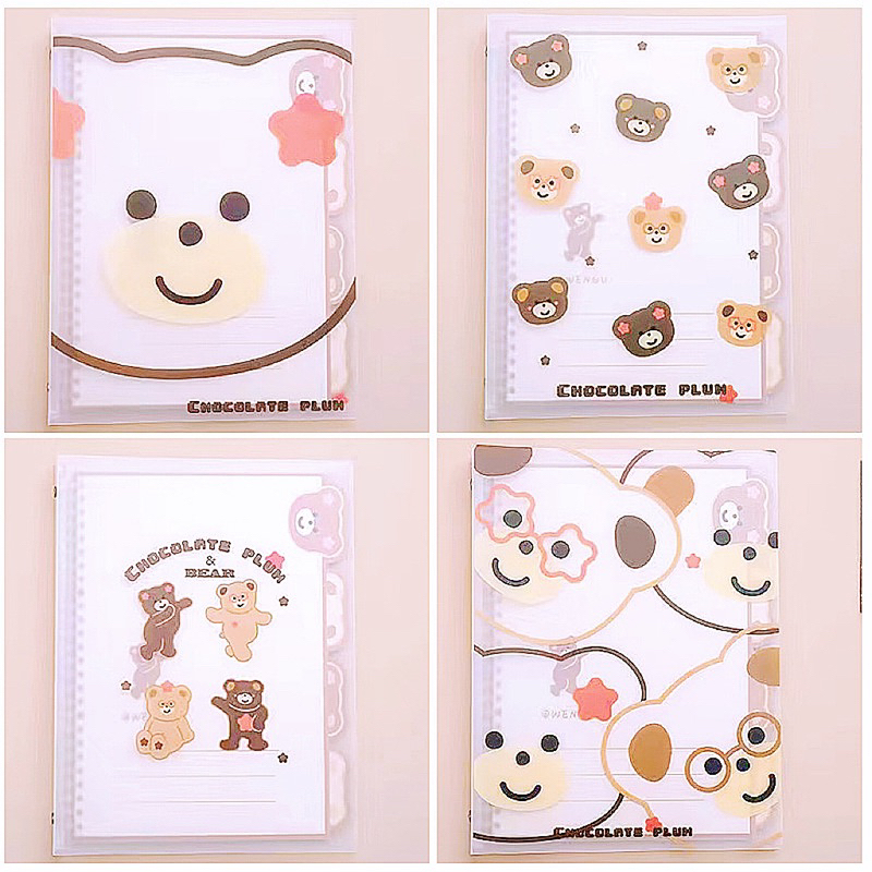 

Delunashop Buku Binder A5 Note File Holder Motif Beruang 60 Lembar Loose Leaf Kertas Bergaris