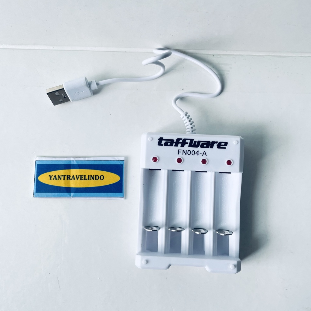 ALAT CHARGER BATERAI AA AAA ISI 4 SLOT USB PORT CHARGER BATTERY CAS REMOT PORTABLE BERKUALITAS LAMPU