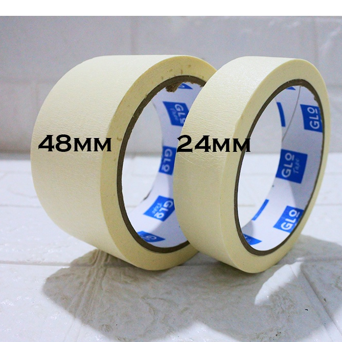 

Masking Tape 24 mm / 48 mm Plakban Kertas Panjang 21 Meter