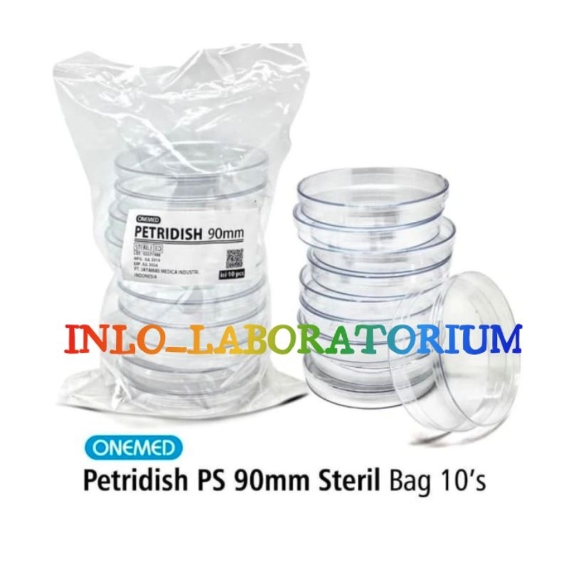 Petridish Plastik/cawan petridish plastik Onemed isi 10 pcs
