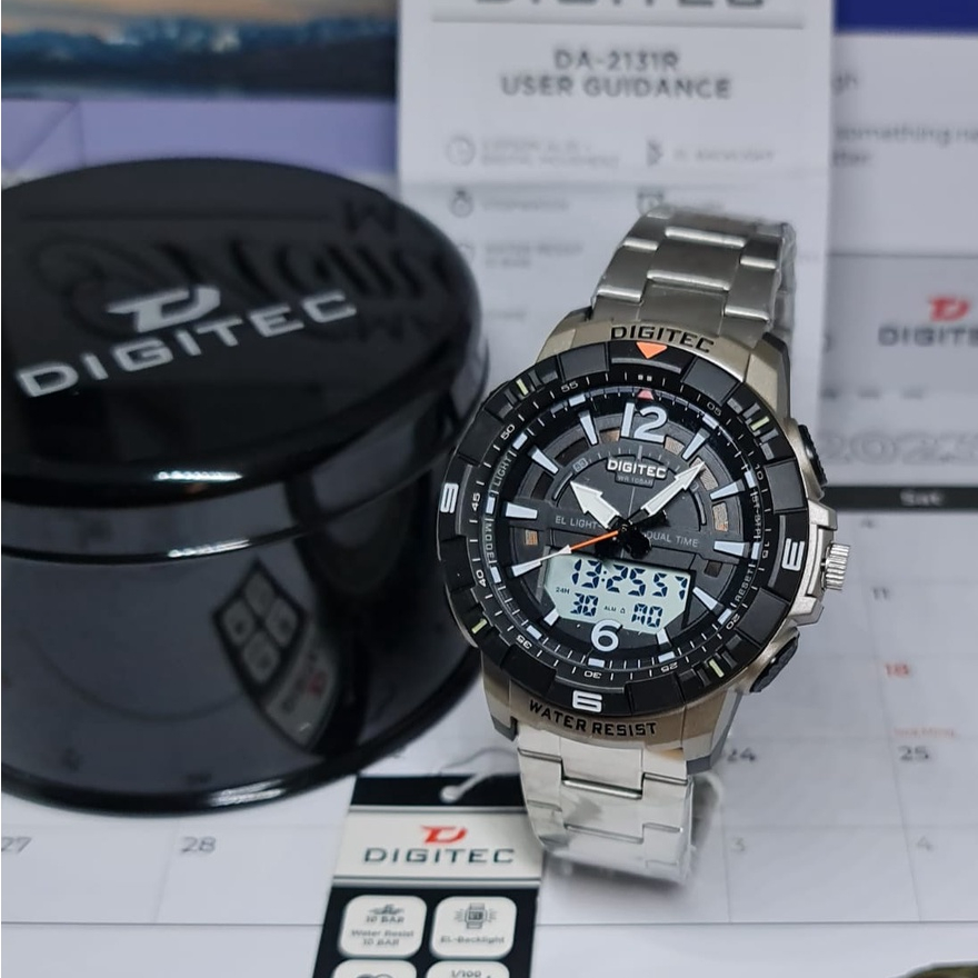 Jam Tangan Pria Digitec DA 2131 Original Rantai