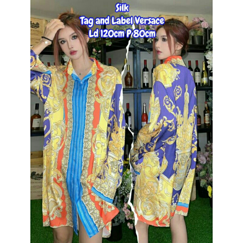 Dress Versage Bahan Katun Silk Import
