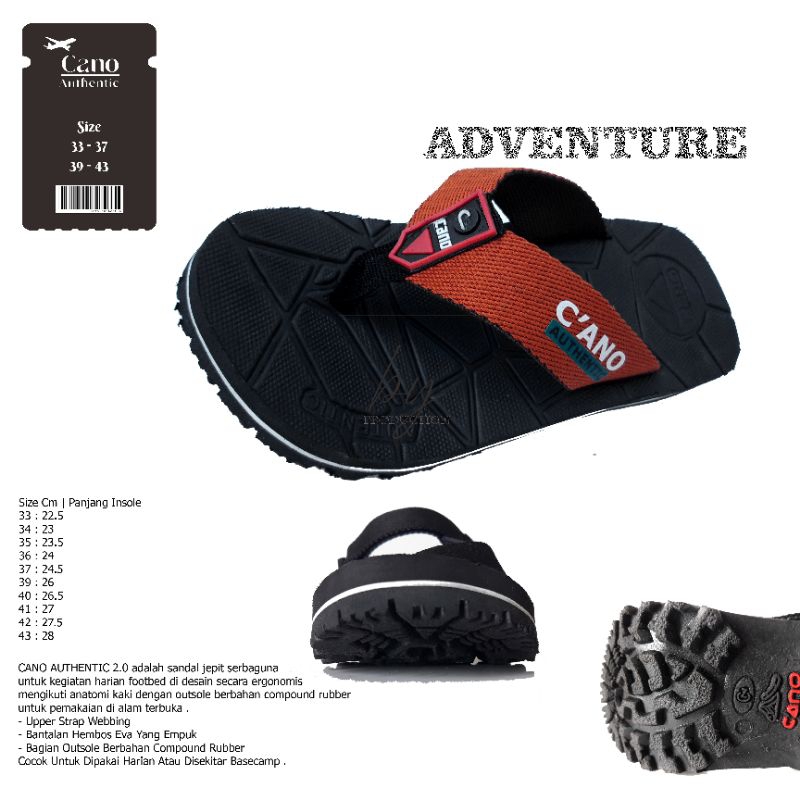 Sandal Gunung Jepit Cano AUTHENTIC 20C4 New