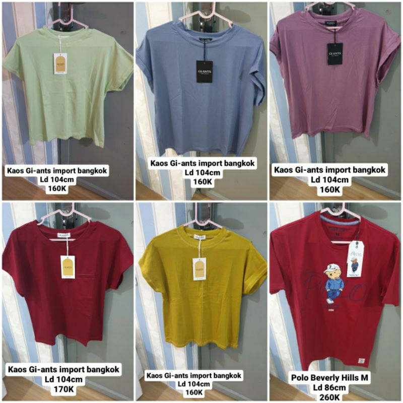 kaos Giants / baju bangkok/ polo beverly hills /baju import thailand bangkok