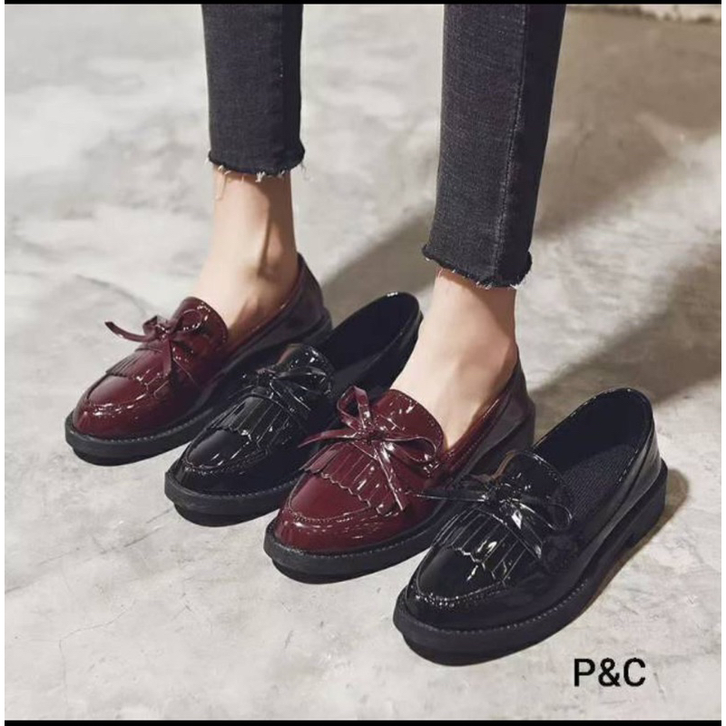 sepatu laofer wanita docmart la08 BS couple sm anak