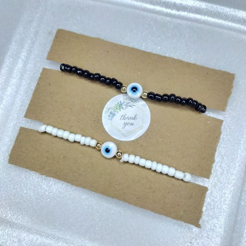 Gelang Manik Manik Elastis Evil Eye Blue Gelang Manik Mata Satu