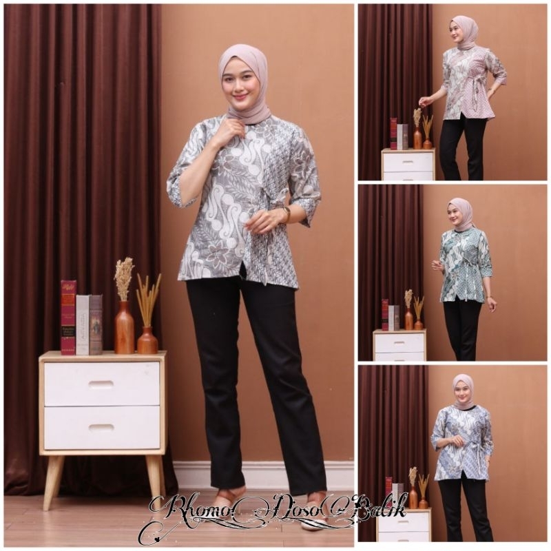 BAJU BATIK WANITA MODERN MONALISA GENES M,L,XL,XXL asli PEKALONGAN