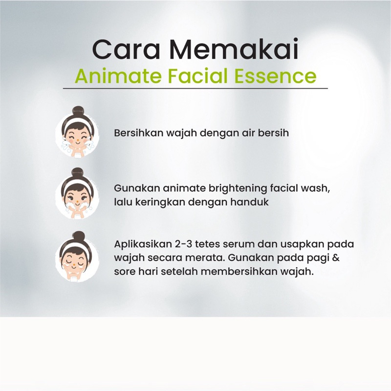 【Official Outlet】ANIMATE - Facial Essence Serum Wajah Mengandung Vitamin E Niacinamide isi 60 Kapsul | Serum Wajah Pencerah Kulit Kusam Kering Extra Melembabkan Menyamarkan Keriput Noda Hitam Flek Bekas Jerawat Halal Original Viral BPOM