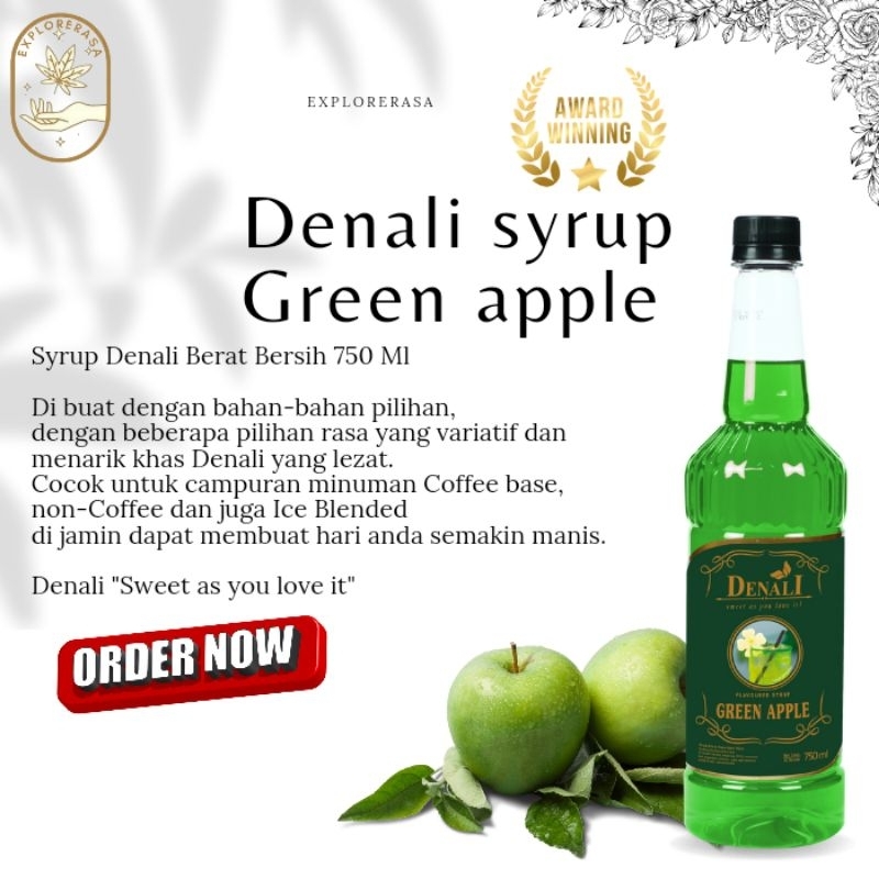 

Denali syrup rasa Green apple 750ml