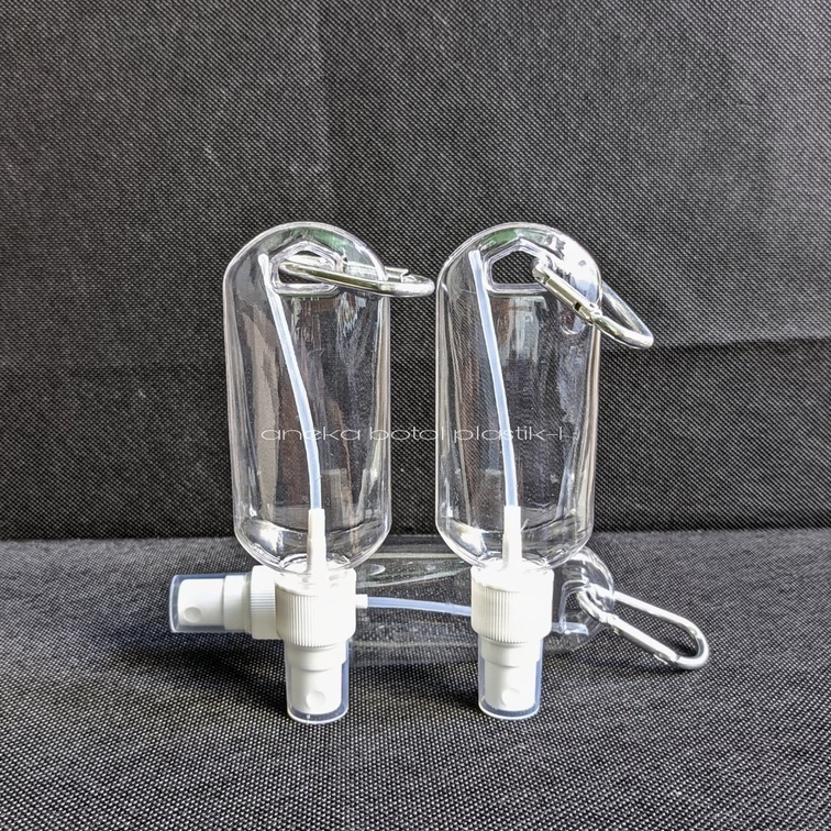 Botol Spray Gantung 50ml Bening Botol Gantung kunci Botol Spray Hand Sanitizer Gantung