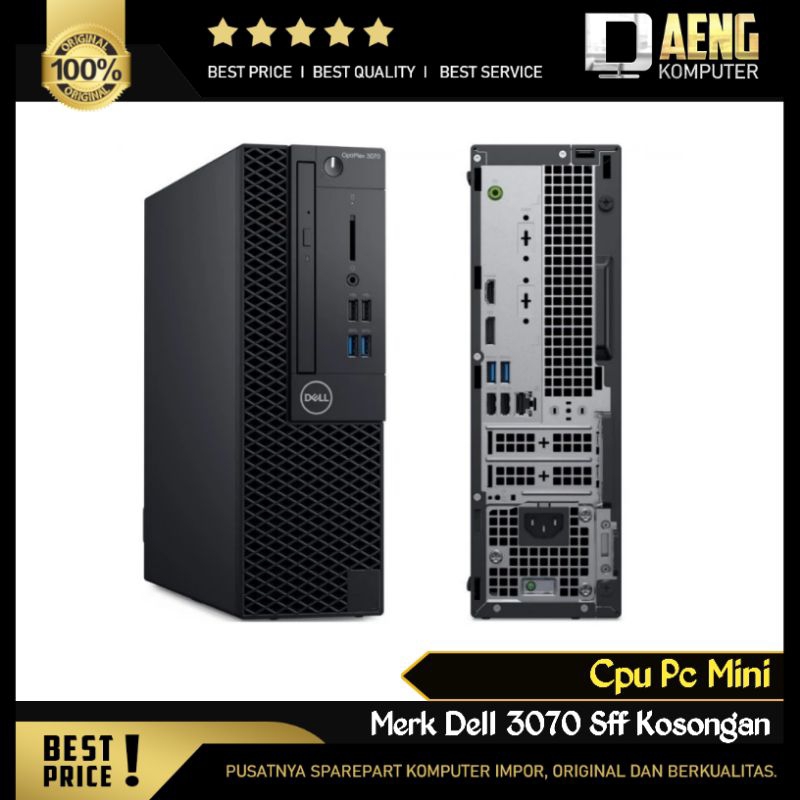 Cpu PC Komputer Mini Merk Dell Optiplex 3070 SFF gen 8 Gen 9 socket 1151 DDR4 Kosongan Mulus like ne
