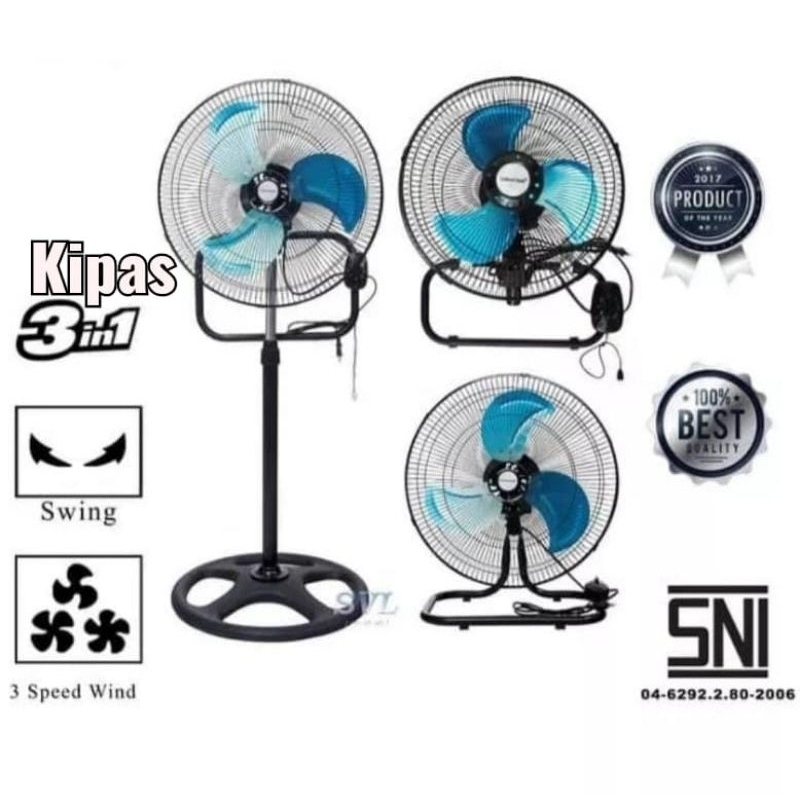 Kipas 18inch 3in1 (Besi/industri) Promo Kipas utk Live Shopee RoyalCirebon saja Selama live hrg berl